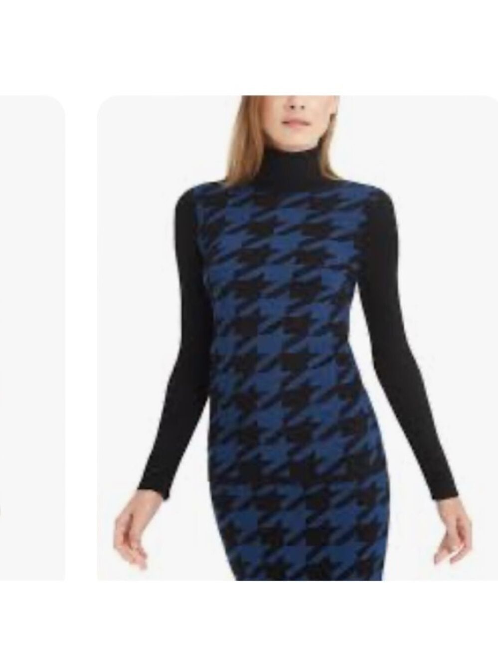 Anne Klein Sweater Dress Houndstooth X Large - Picture 6 of 7
